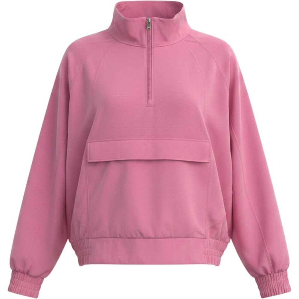 Athleta Pink Farallon Quarter Zip Pullover Jacket XL Mock Neck Activewear Top